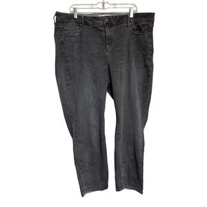 SLINK Jeans Plus Size Curvy Fit Black Wash Denim Jeans Women's Size 24